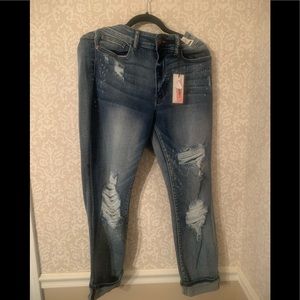 NWT Judy blue bleach splash boyfriend jeans